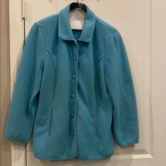 GEIGER PURE MADE IN AUSTRIA BABY BLUE WOOL COAT 40🇦🇹💙🧥🩵 - Picture 1 of 4